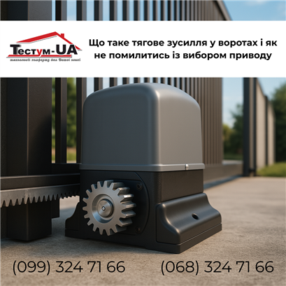 Що таке тягове зусилля у воротах і як не помилитись із вибором приводу
