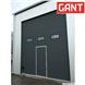 Cекційні гаражні ворота Gant Plus розмір 2400 х 2030 мм. (Широка лінія - покраска) Пружини розтягу