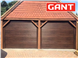 Cекційні гаражні ворота Gant Plus розмір 2400 х 2030 мм. (Широка лінія - під дерево) Пружини розтягу