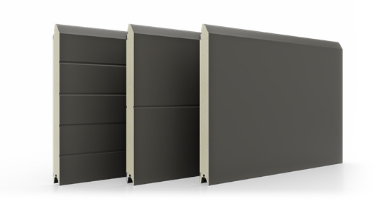 Промышленные гаражные ворота Gant Plus Pro - панель Гладкая, размер 3000x2500 мм., цвет Графит RAL DB-703. Ручное управление. - Эффективная теплоизоляция. Фото #2