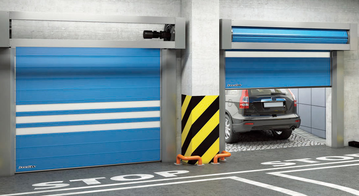 Швидкісні ворота на паркінгу